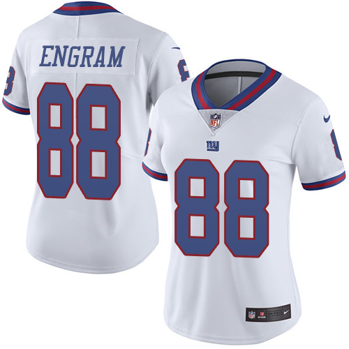 Nike Giants #88 Evan Engram White Women's Stitched NFL Limited Rush Jersey